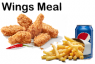 spicy wings meal